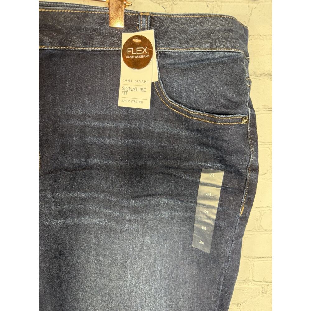 Lane Bryant Jeans 24 Regular Boot Cut Super Stretch Fit Dark Wash New With Tags - Picture 2 of 9
